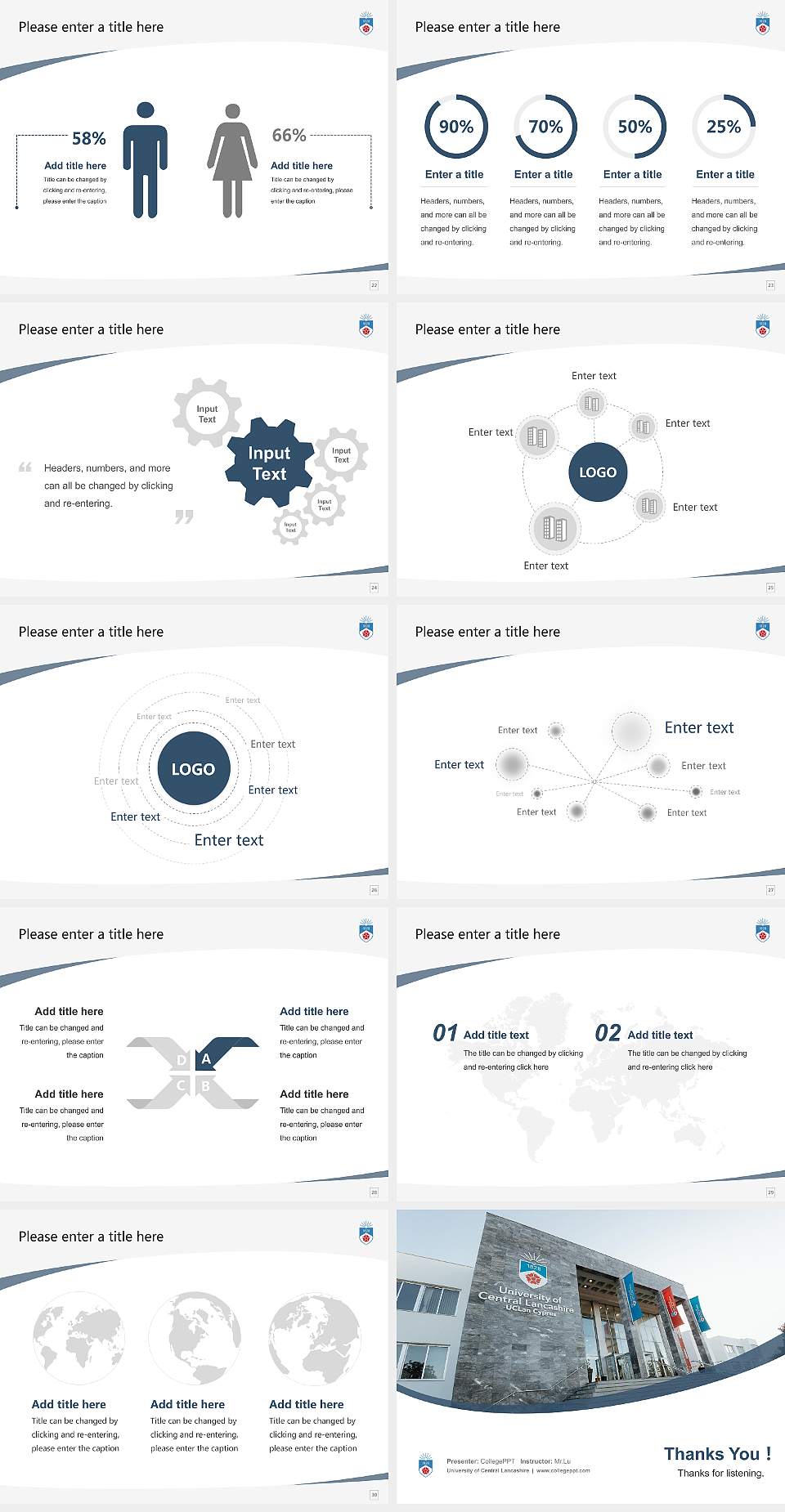 University of Central Lancashire Course/Courseware Creation PPT Template4:3 ratio PPT effect preview image4
