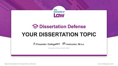 University of Law Graduation Thesis Defense PPT Template