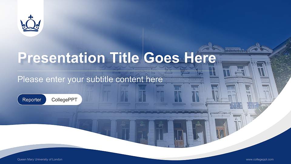 Queen Mary University of London Lecture Sharing and Networking Event PPT Template16:9 ratio PPT effect preview image