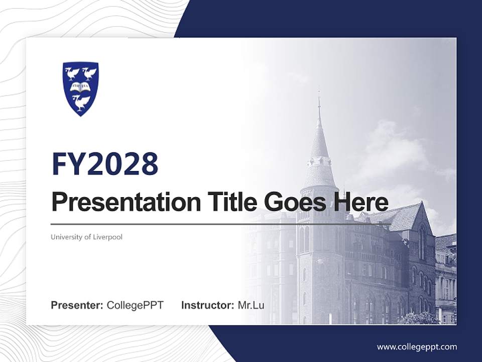 University of Liverpool Academic Presentation/Research Findings Report PPT Template4:3 ratio PPT effect preview image5