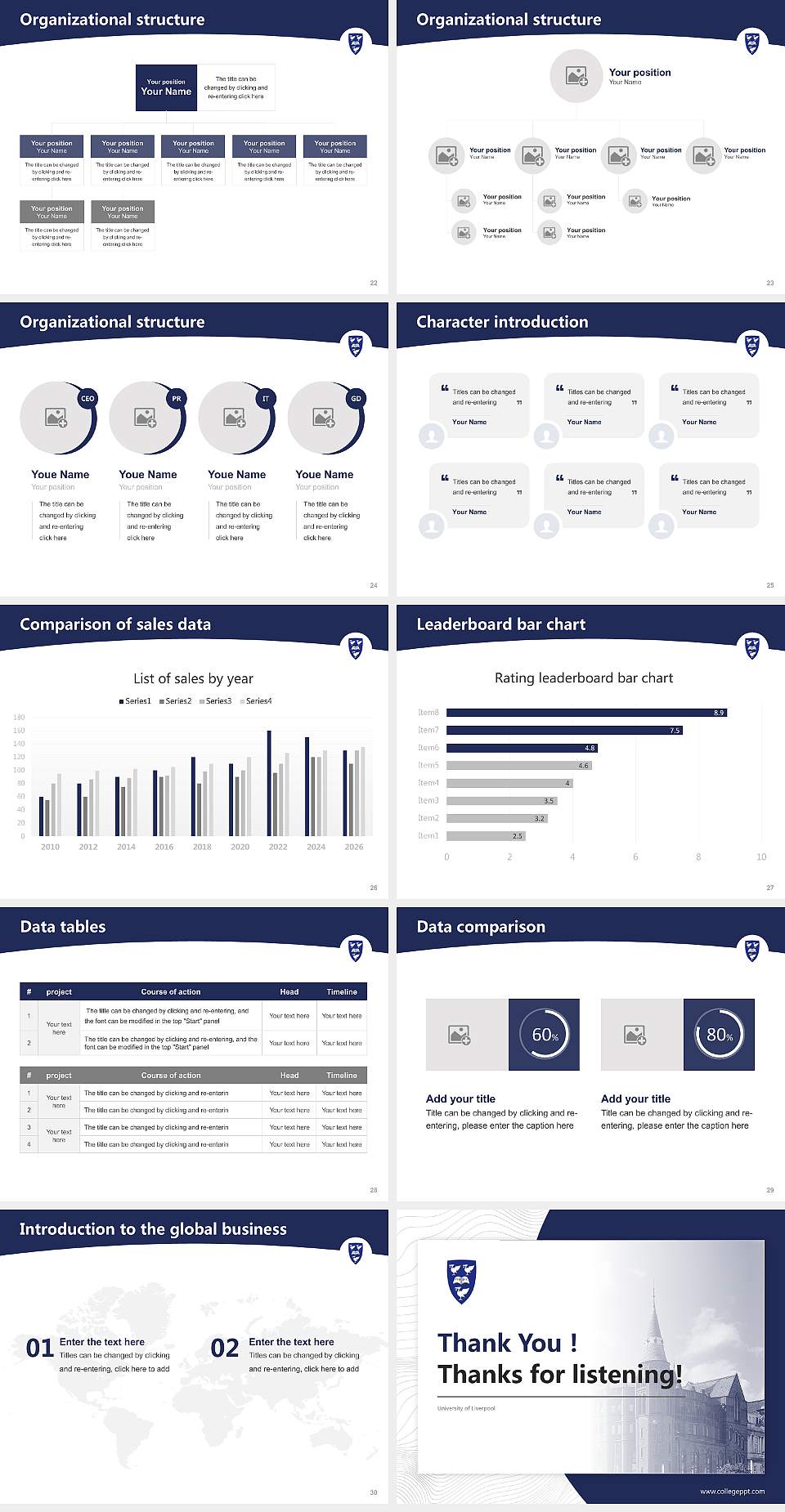 University of Liverpool Academic Presentation/Research Findings Report PPT Template4:3 ratio PPT effect preview image4