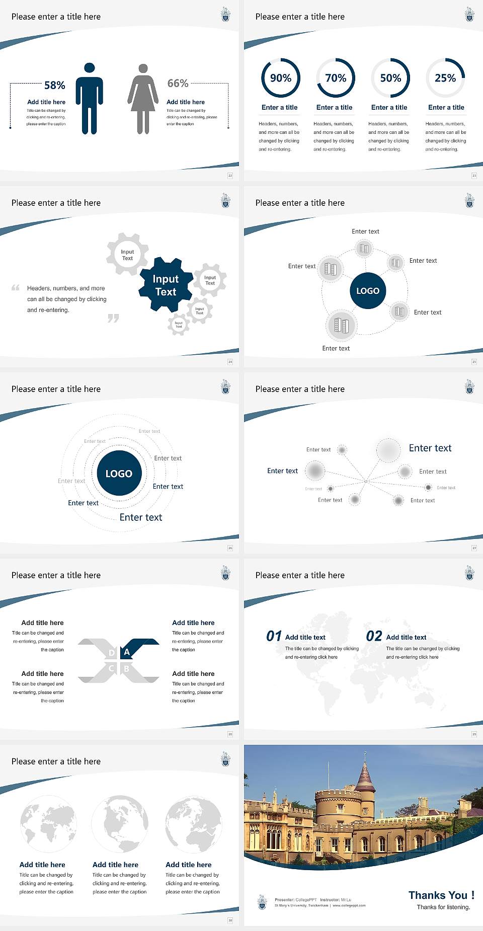 St Mary’s University, Twickenham Course/Courseware Creation PPT Template4:3 ratio PPT effect preview image4
