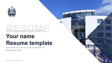 Brunel University London Resume PPT Template