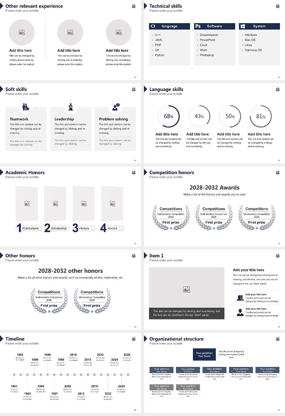Brunel University London Resume PPT Template16:9 ratio PPT effect preview image3