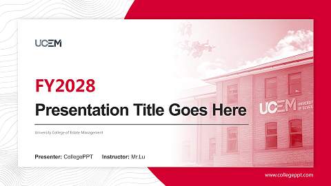 University College of Estate Management Academic Presentation/Research Findings Report PPT Template