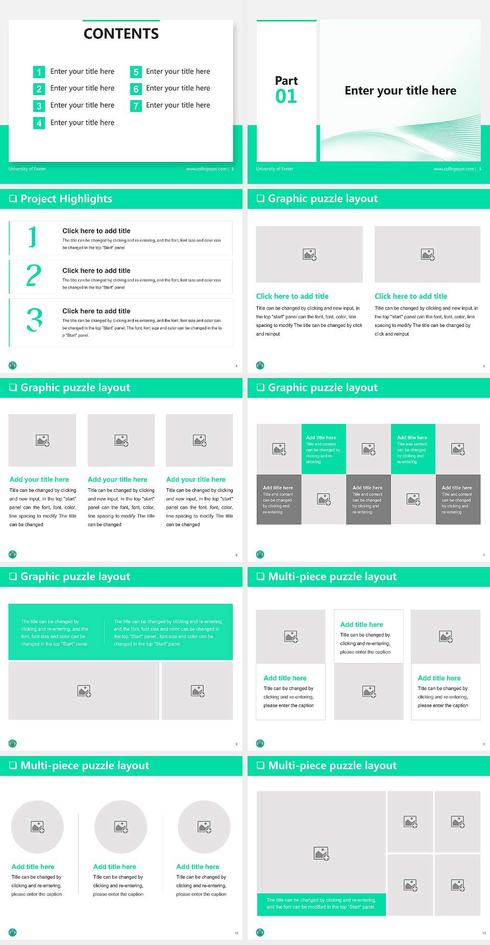 University of Exeter General Purpose PPT Template4:3 ratio PPT effect preview image2