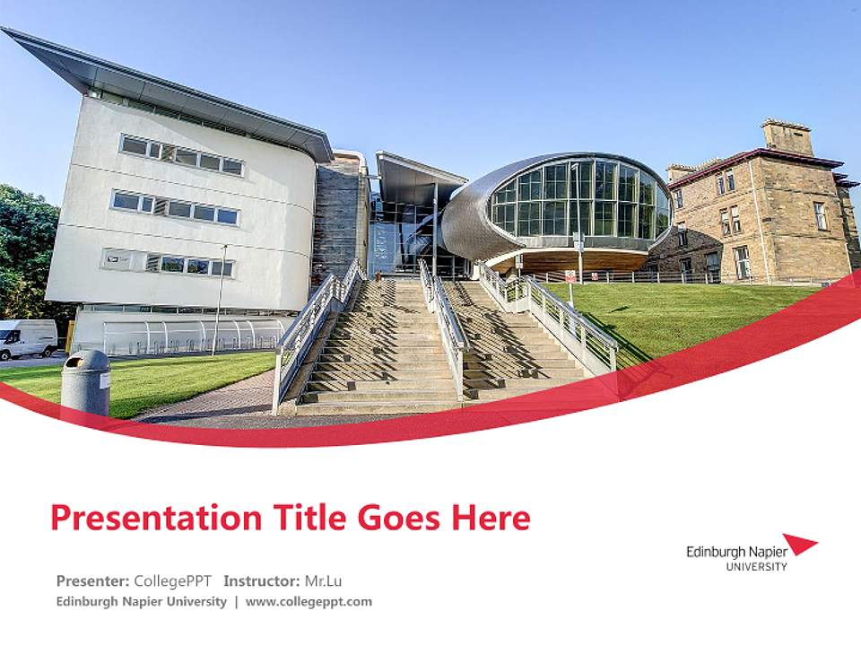 Edinburgh Napier University Course/Courseware Creation PPT Template4:3 ratio PPT effect preview image5