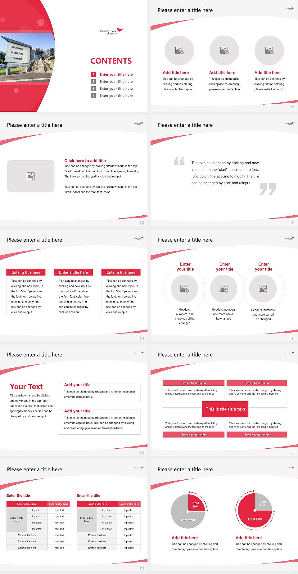 Edinburgh Napier University Course/Courseware Creation PPT Template4:3 ratio PPT effect preview image2
