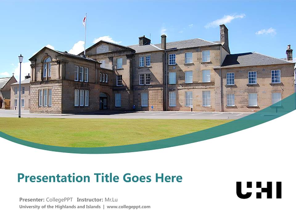 University of the Highlands and Islands Course/Courseware Creation PPT Template4:3 ratio PPT effect preview image5
