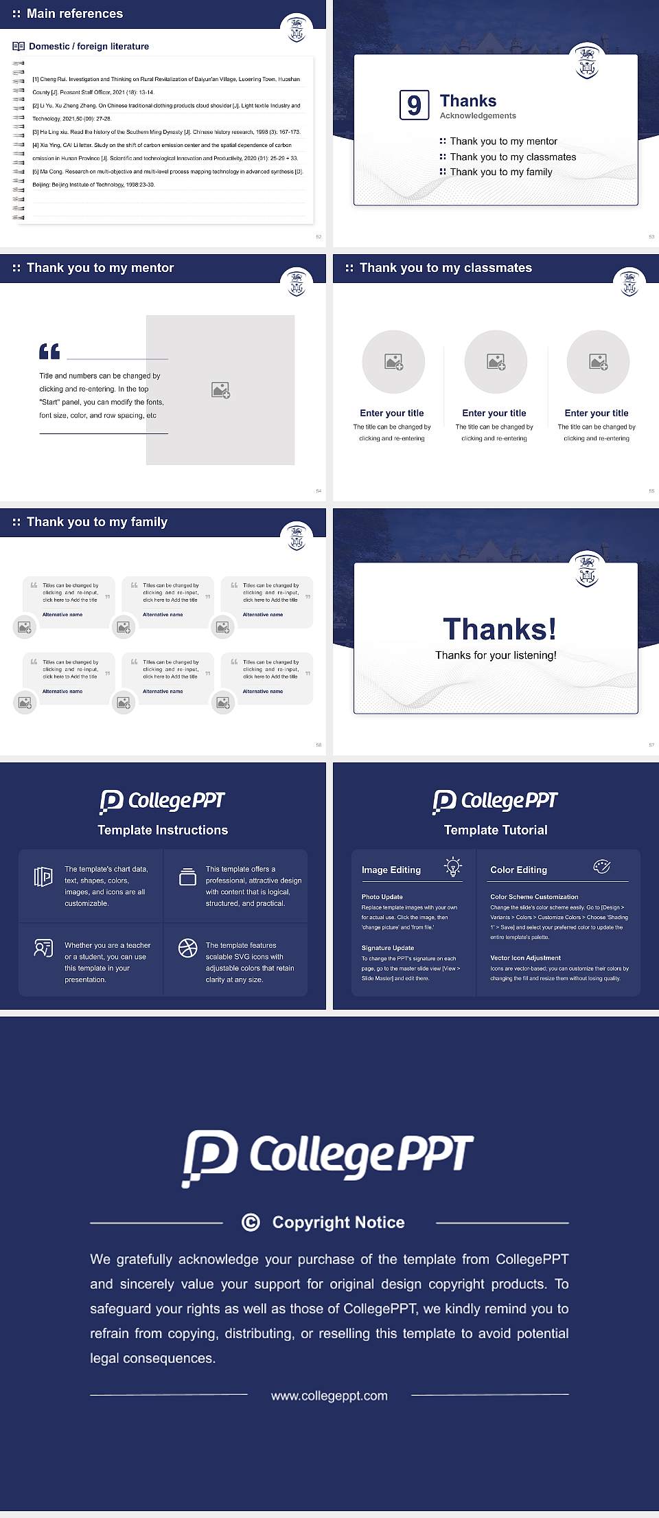 Swansea University Graduation Thesis Defense PPT Template4:3 ratio PPT effect preview image7