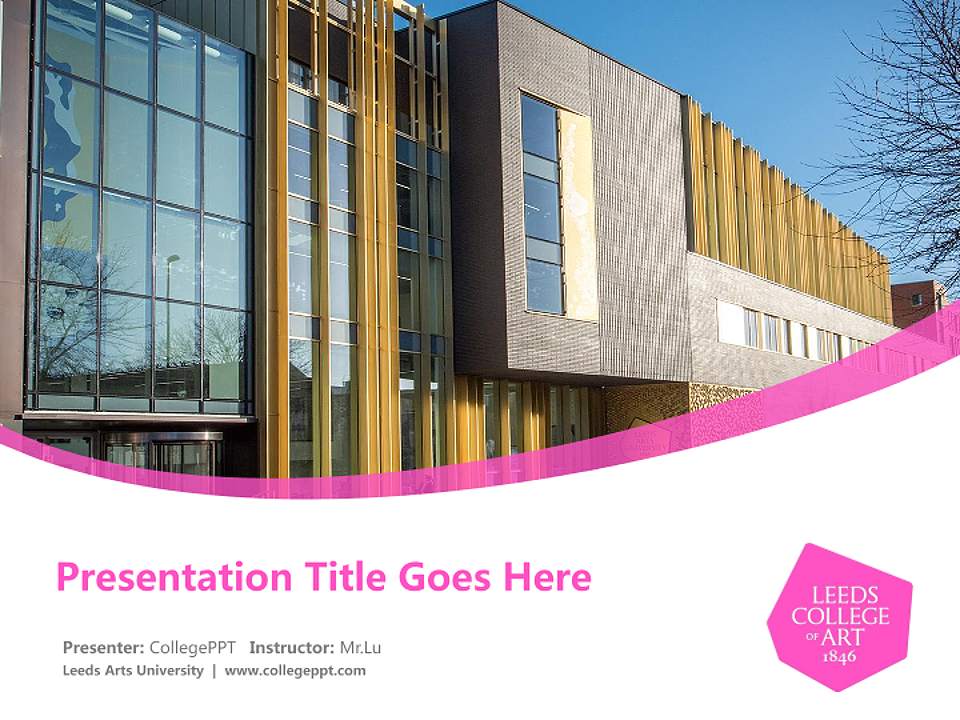 Leeds Arts University Course/Courseware Creation PPT Template4:3 ratio PPT effect preview image5