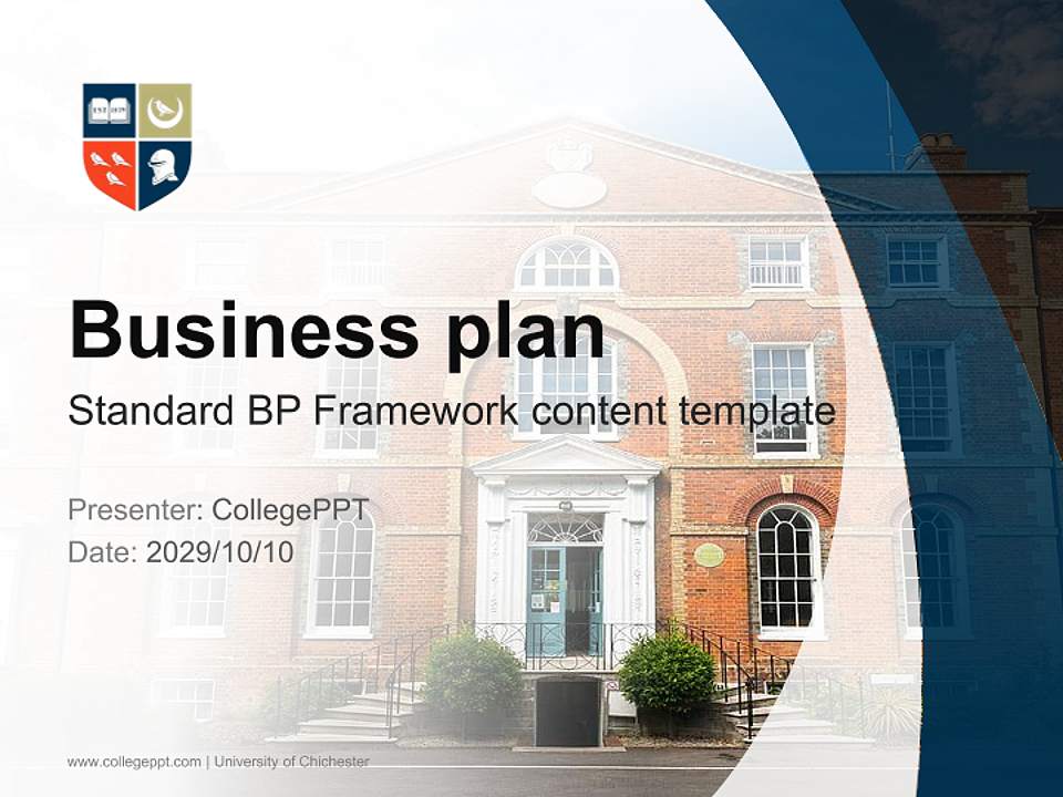 University of Chichester Competition/Entrepreneurship Contest PPT Template4:3 ratio PPT effect preview image9