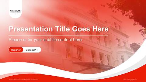 Royal Central School of Speech and Drama Lecture Sharing and Networking Event PPT Template