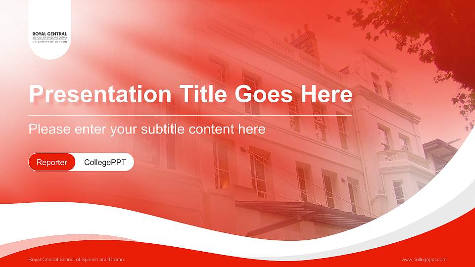 Royal Central School of Speech and Drama Lecture Sharing and Networking Event PPT Template16:9 ratio PPT effect preview image