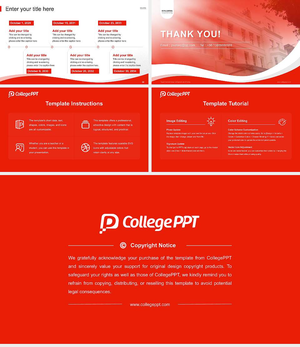 Royal Central School of Speech and Drama Lecture Sharing and Networking Event PPT Template16:9 ratio PPT effect preview image4