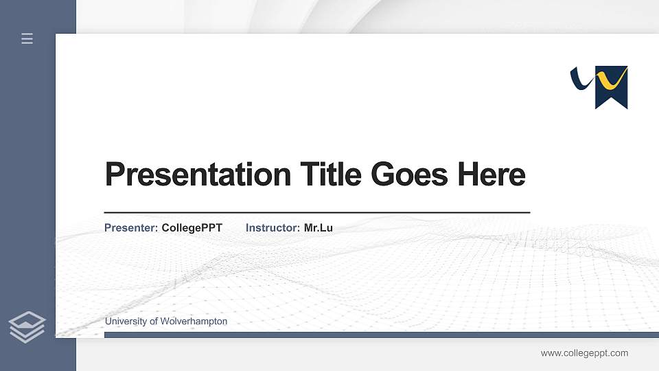 University of Wolverhampton Thesis Proposal/Graduation Defense PPT Template16:9 ratio PPT effect preview image
