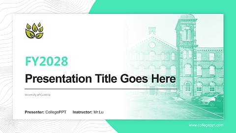 University of Cumbria Academic Presentation/Research Findings Report PPT Template