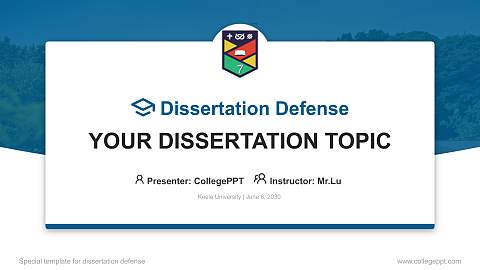 Keele University Graduation Thesis Defense PPT Template