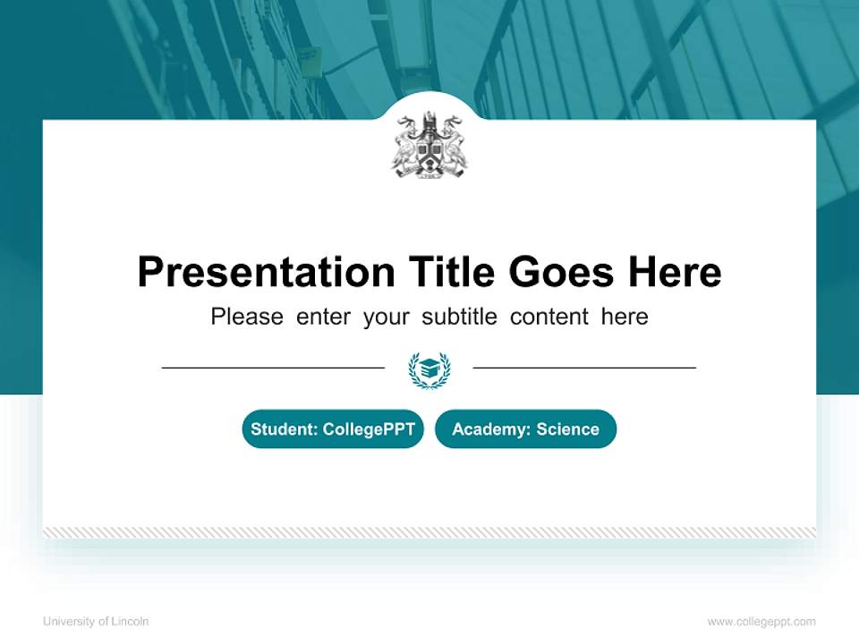 University of Lincoln National Scholarship Defense PPT Template4:3 ratio PPT effect preview image4