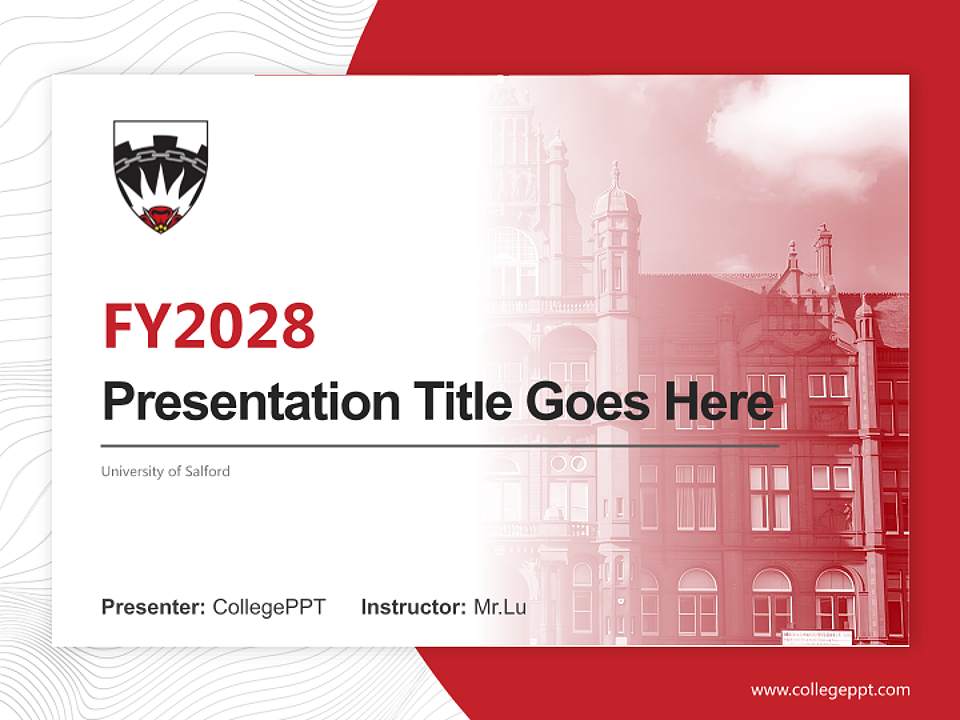 University of Salford Academic Presentation/Research Findings Report PPT Template4:3 ratio PPT effect preview image5