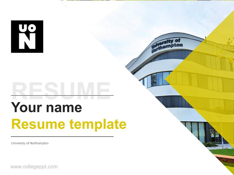 University of Northampton Resume PPT Template4:3 ratio PPT effect preview image5