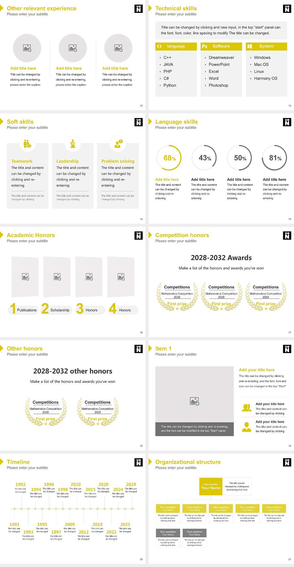 University of Northampton Resume PPT Template4:3 ratio PPT effect preview image3