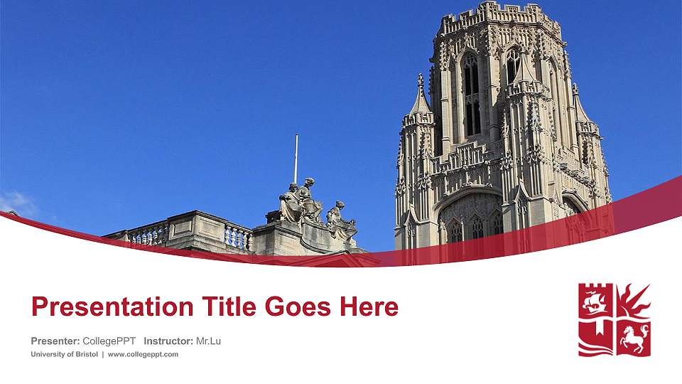 University of Bristol Course/Courseware Creation PPT Template16:9 ratio PPT effect preview image