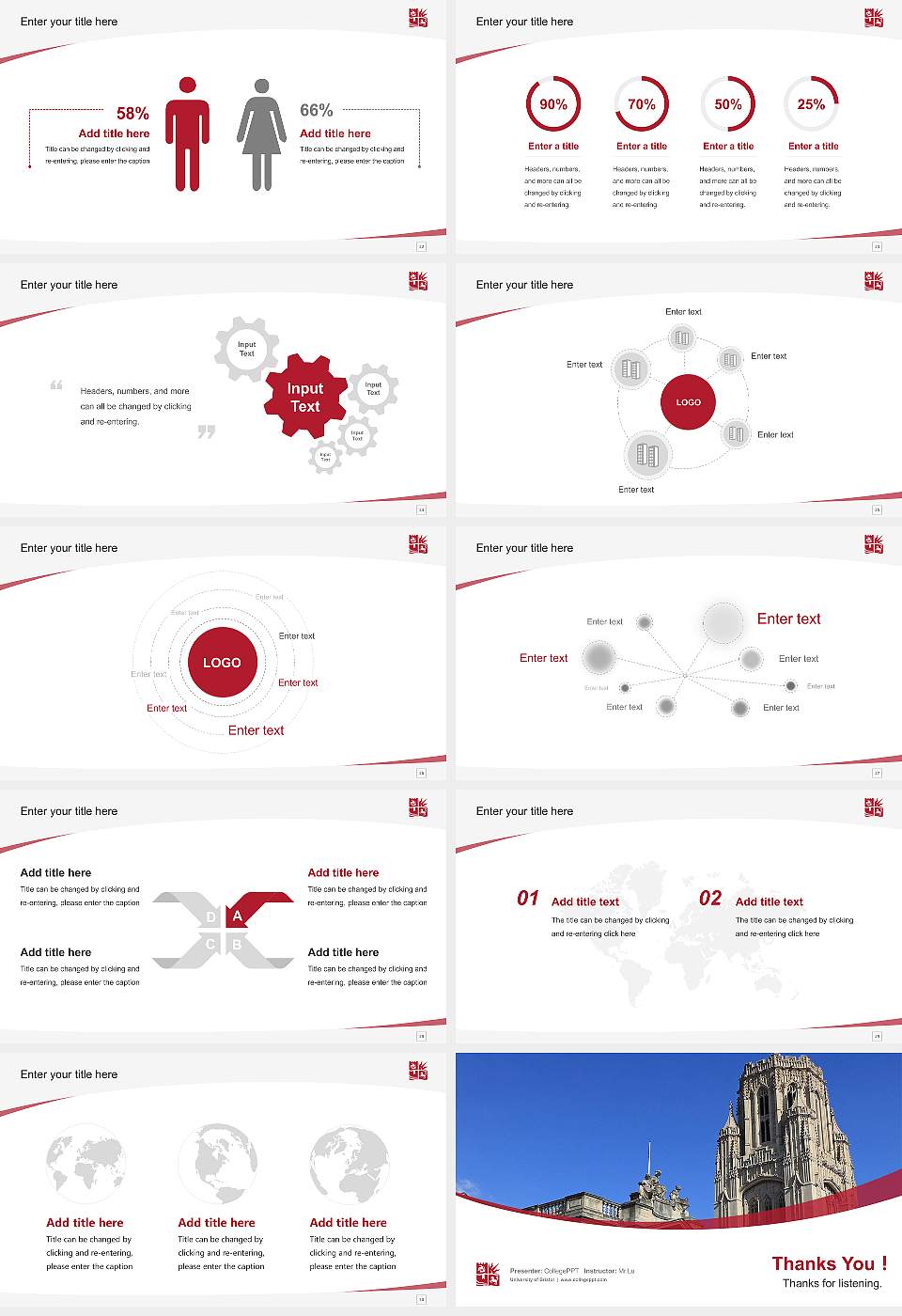 University of Bristol Course/Courseware Creation PPT Template16:9 ratio PPT effect preview image4