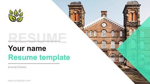 University of Cumbria Resume PPT Template