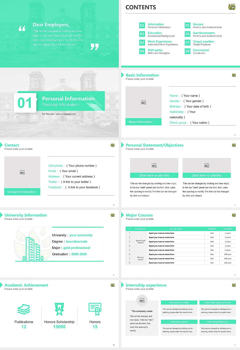 University of Cumbria Resume PPT Template16:9 ratio PPT effect preview image2