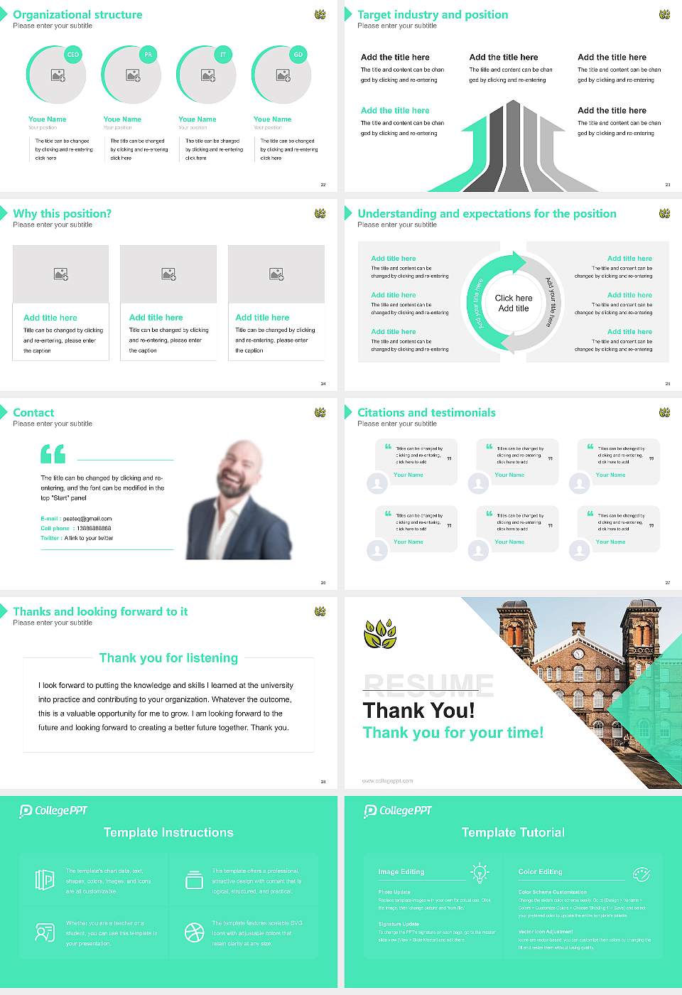 University of Cumbria Resume PPT Template16:9 ratio PPT effect preview image4