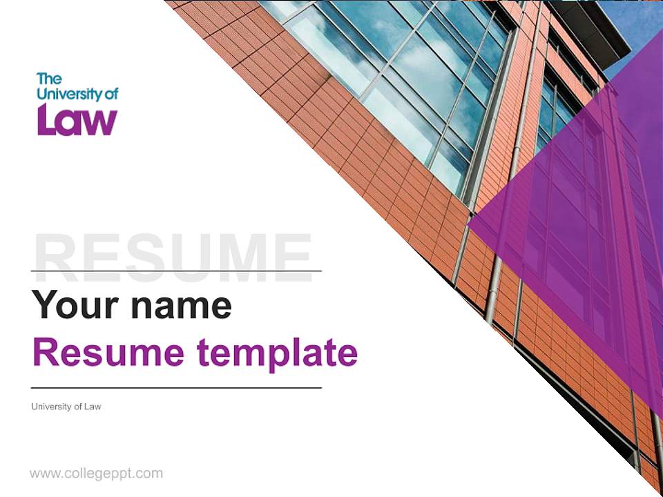 University of Law Resume PPT Template4:3 ratio PPT effect preview image5