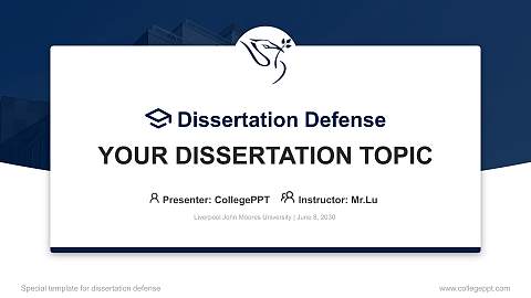 Liverpool John Moores University Graduation Thesis Defense PPT Template
