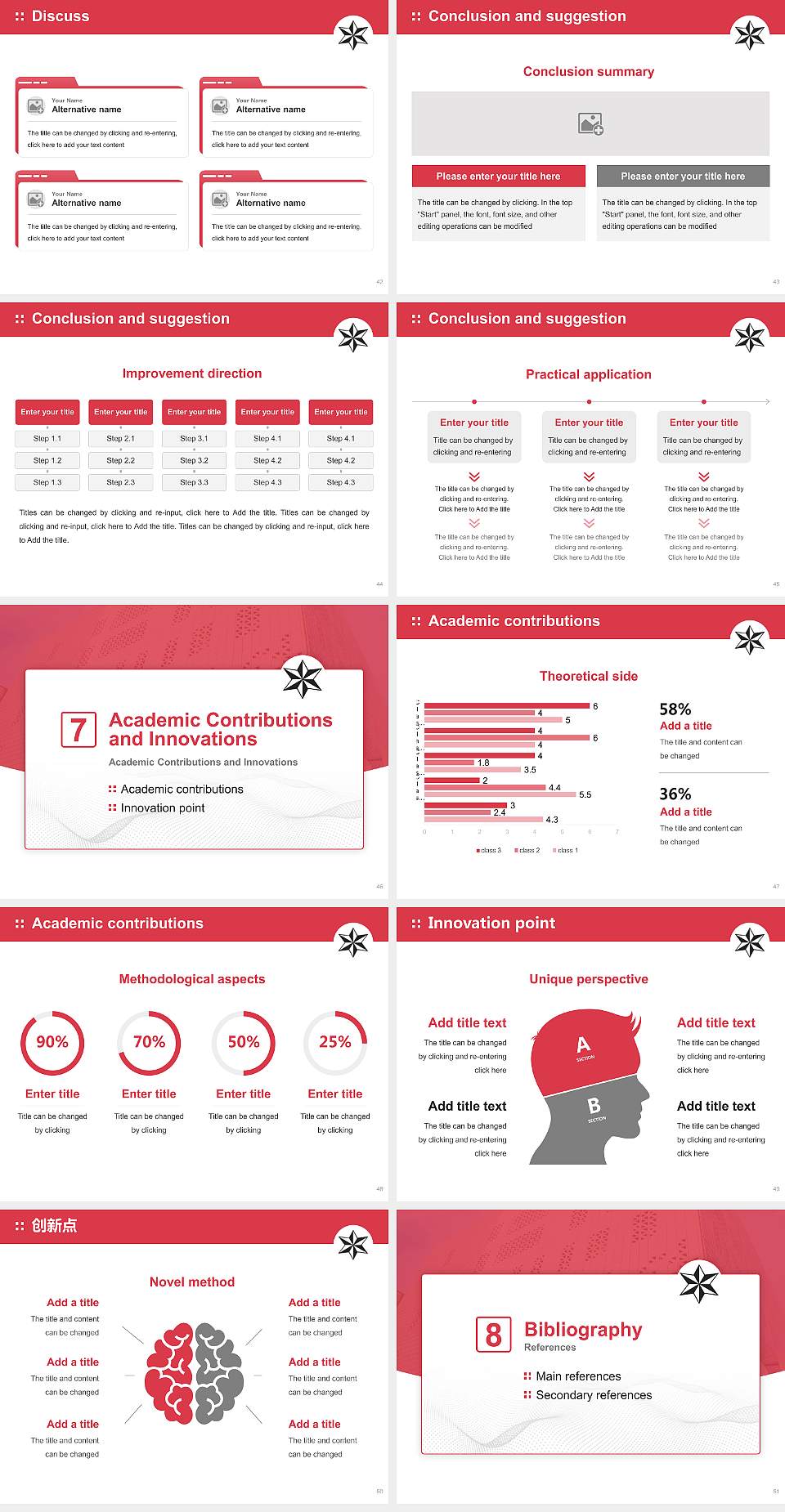 University of Brighton Graduation Thesis Defense PPT Template4:3 ratio PPT effect preview image6