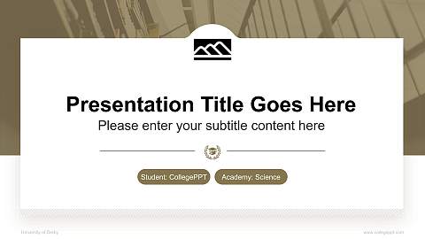 University of Derby National Scholarship Defense PPT Template