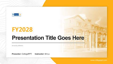 University of Bolton Academic Presentation/Research Findings Report PPT Template