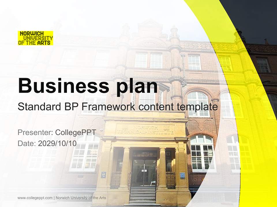 Norwich University of the Arts Competition/Entrepreneurship Contest PPT Template4:3 ratio PPT effect preview image9