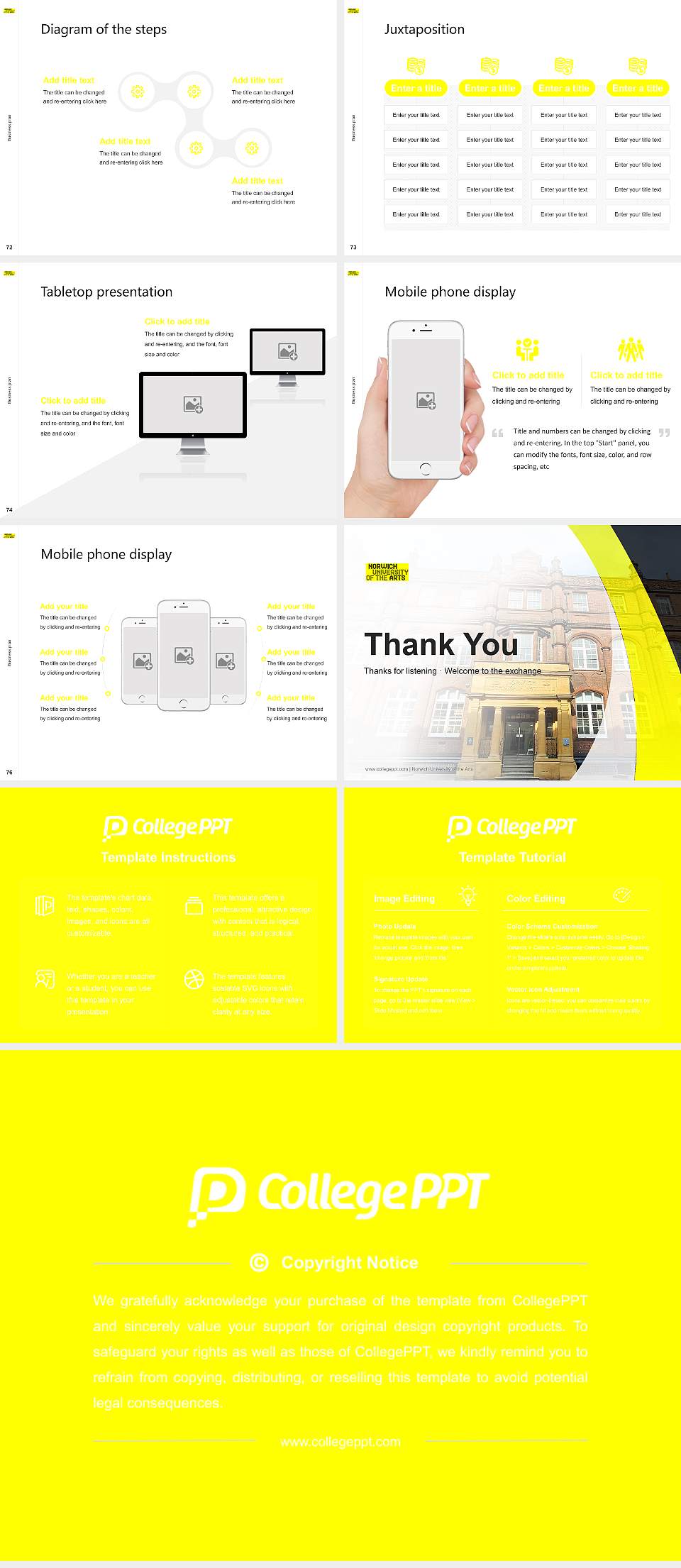 Norwich University of the Arts Competition/Entrepreneurship Contest PPT Template4:3 ratio PPT effect preview image9