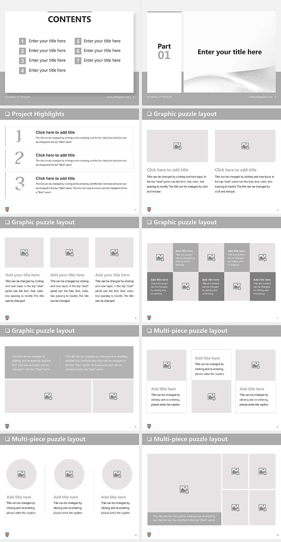 University of Plymouth General Purpose PPT Template4:3 ratio PPT effect preview image2