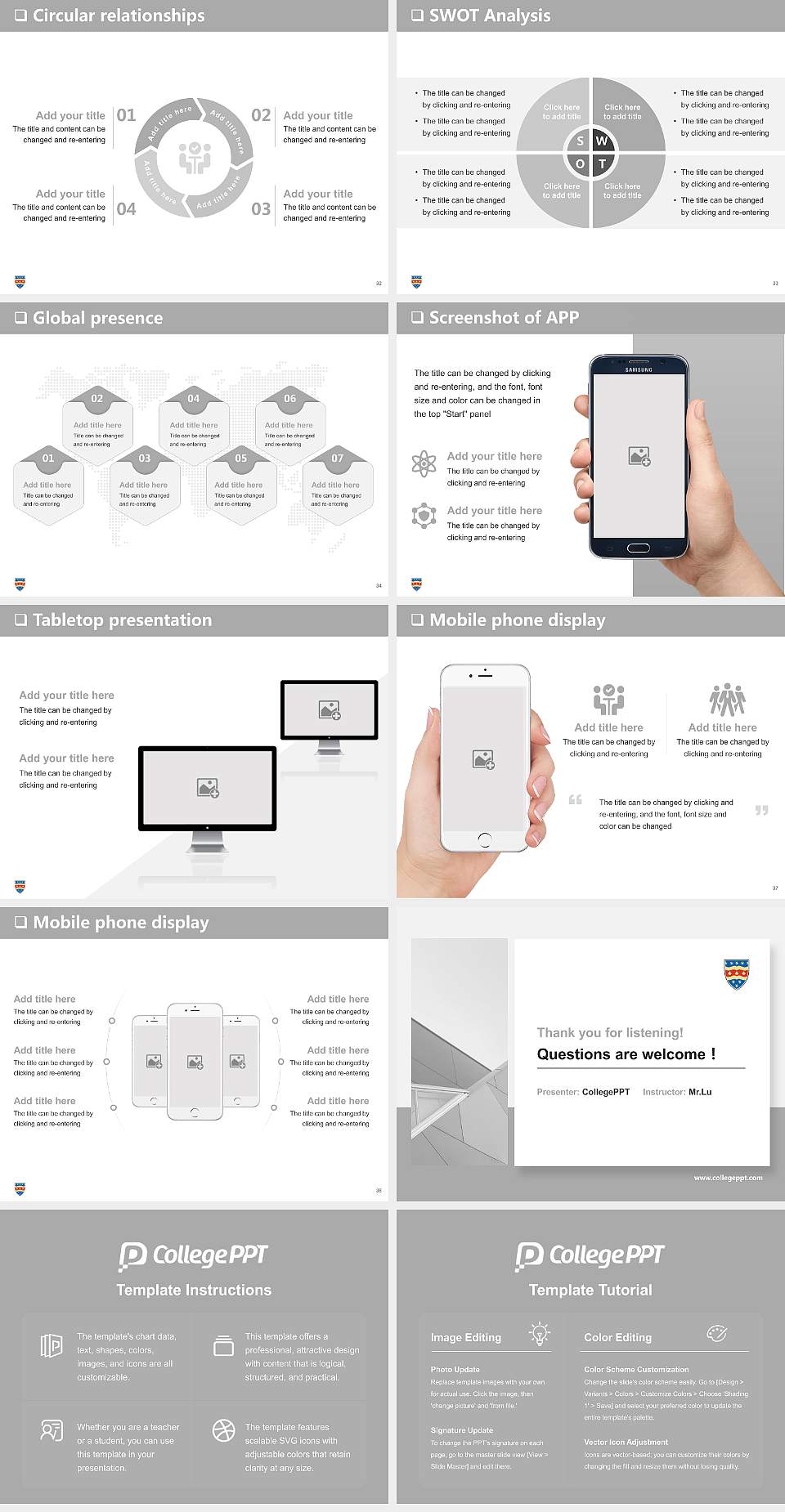 University of Plymouth General Purpose PPT Template4:3 ratio PPT effect preview image5