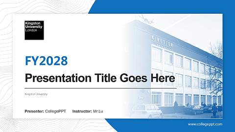 Kingston University Academic Presentation/Research Findings Report PPT Template