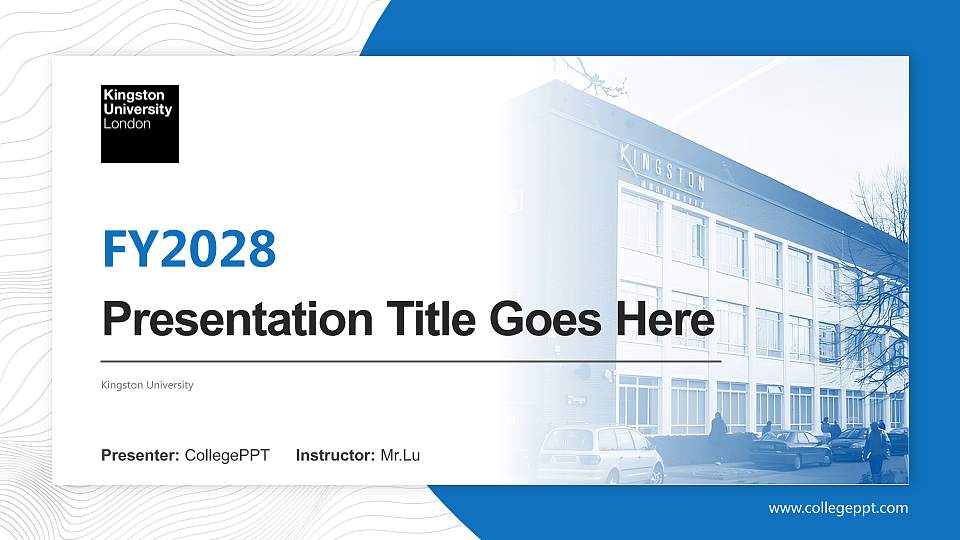 Kingston University Academic Presentation/Research Findings Report PPT Template16:9 ratio PPT effect preview image