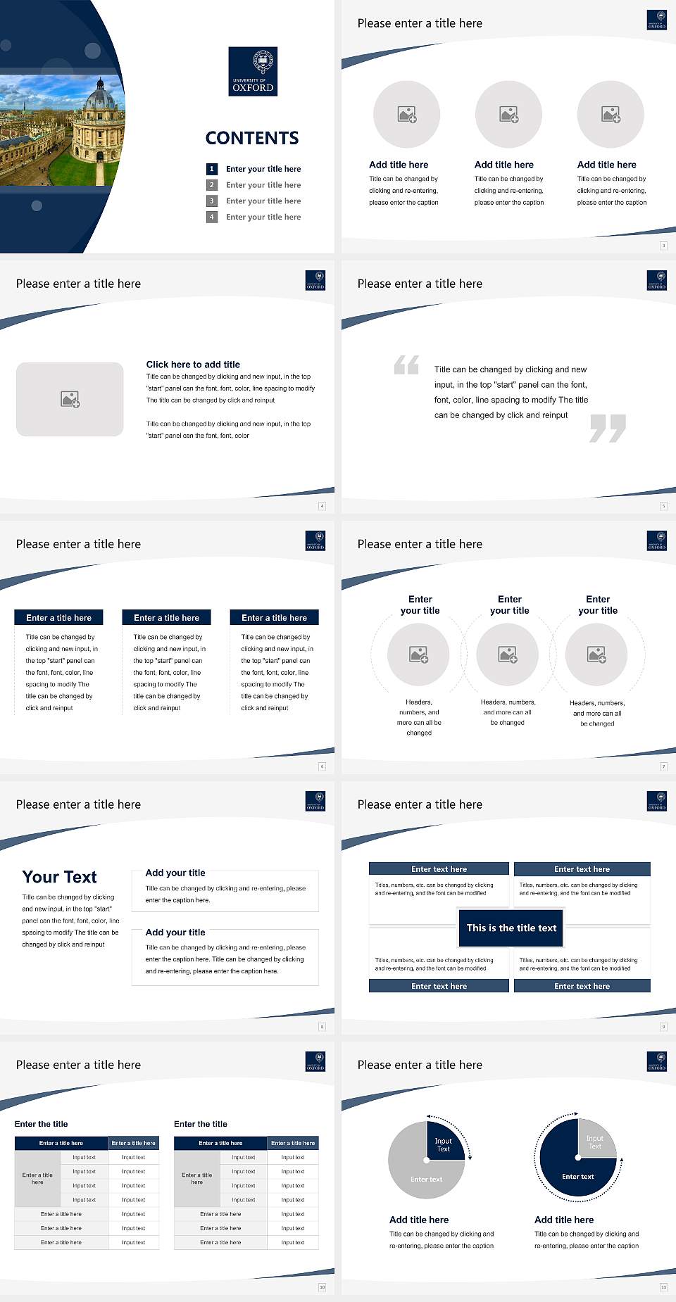 University of Oxford Course/Courseware Creation PPT Template4:3 ratio PPT effect preview image2