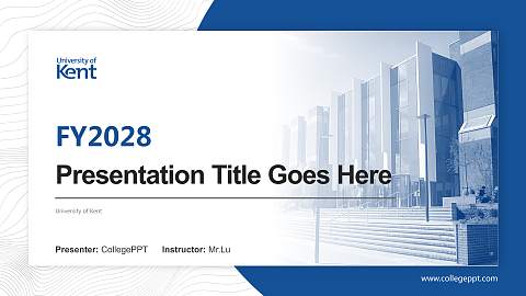 University of Kent Academic Presentation/Research Findings Report PPT Template
