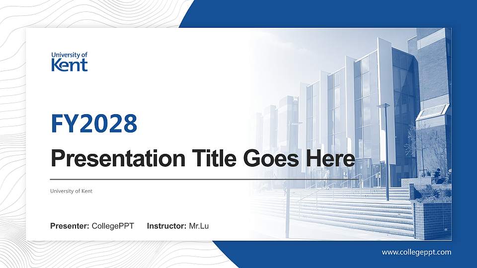 University of Kent Academic Presentation/Research Findings Report PPT Template16:9 ratio PPT effect preview image