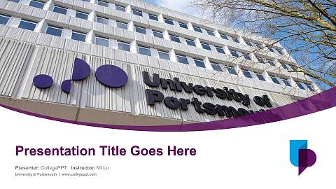 University of Portsmouth Course/Courseware Creation PPT Template