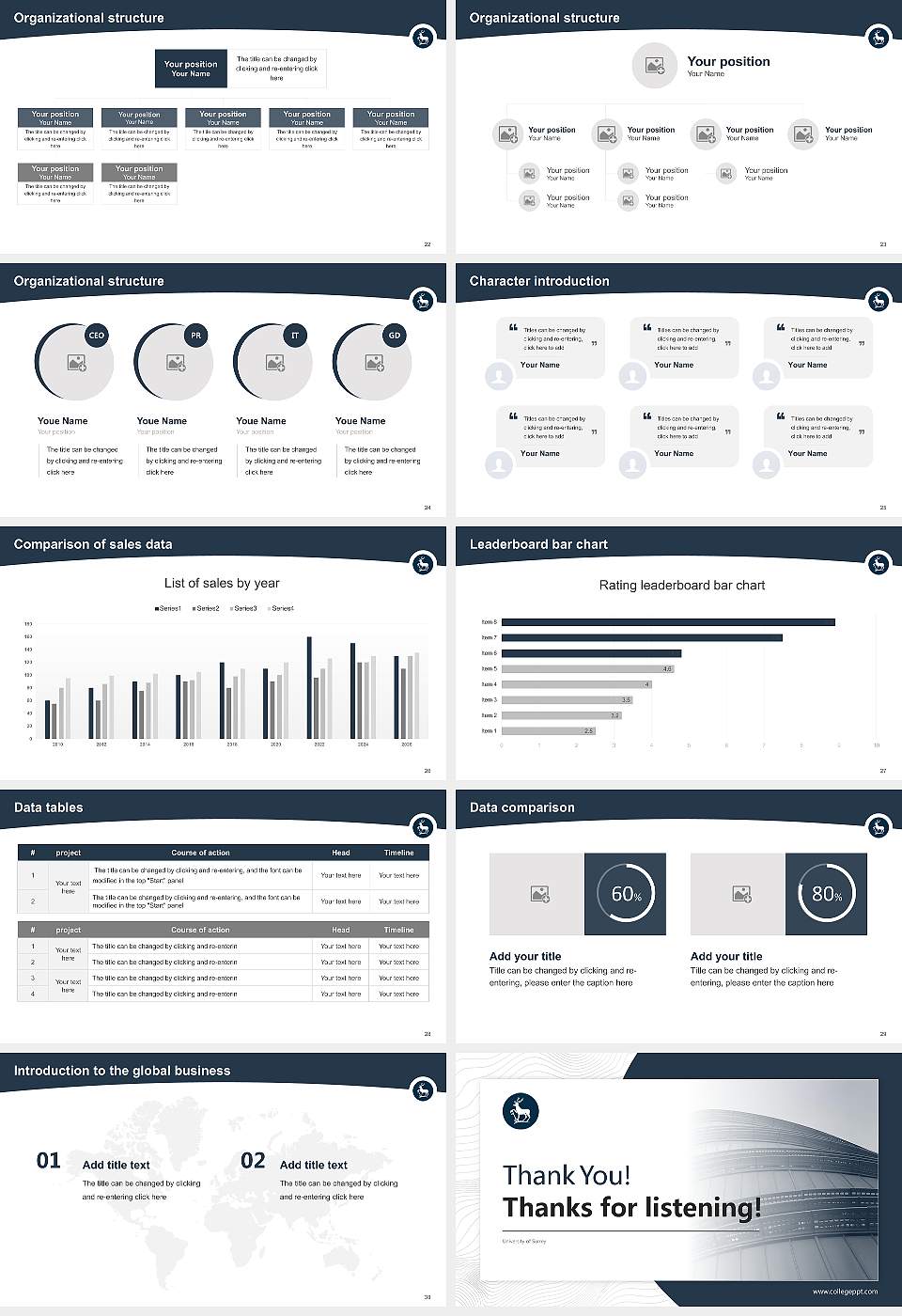 University of Surrey Academic Presentation/Research Findings Report PPT Template16:9 ratio PPT effect preview image4