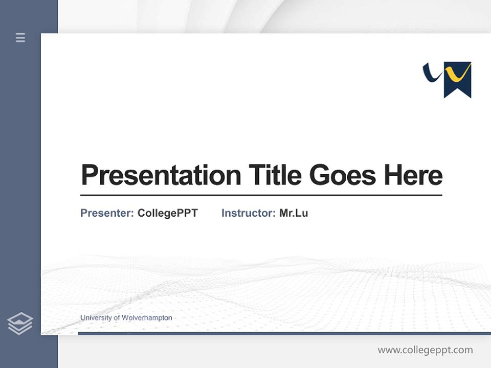 University of Wolverhampton Thesis Proposal/Graduation Defense PPT Template4:3 ratio PPT effect preview image5