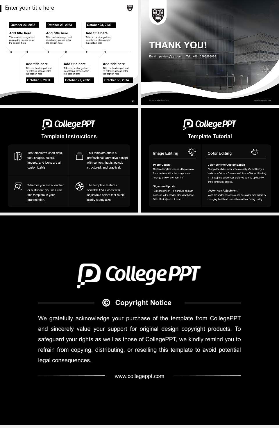 Northumbria University Lecture Sharing and Networking Event PPT Template4:3 ratio PPT effect preview image4