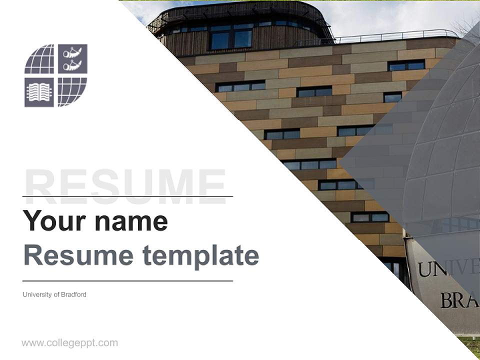 University of Bradford Resume PPT Template4:3 ratio PPT effect preview image5